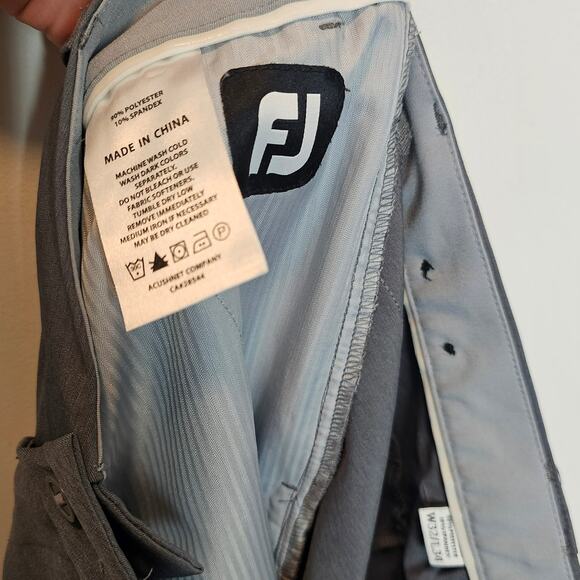 FJ‎ Foot Joy Men's Golf Tour Pant Gray Tapered Modern Fit Size 32 X 34 - Picture 11 of 12